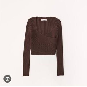 Abercrombie Brown Wrap Sweater